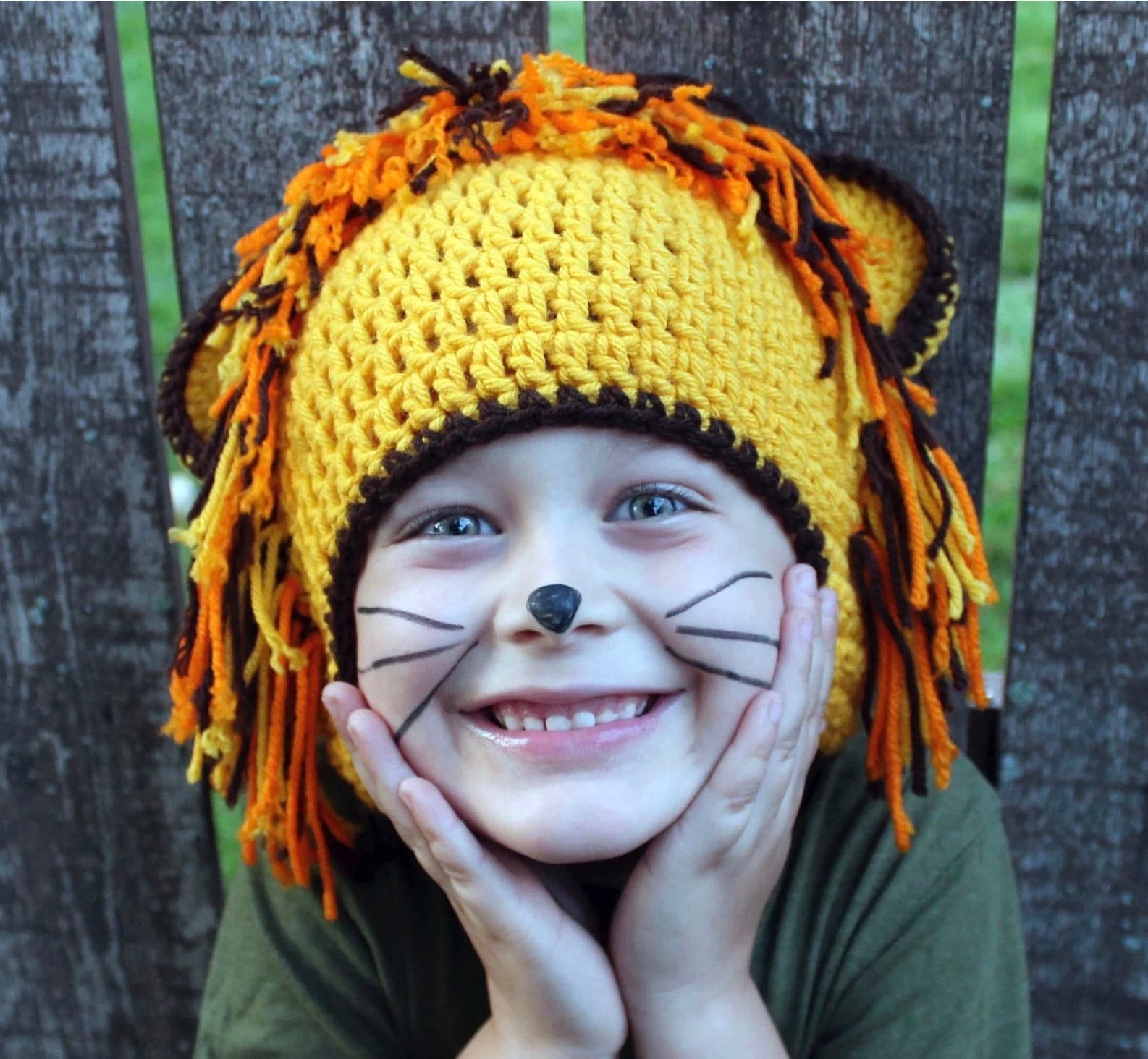 crochet lion king hat